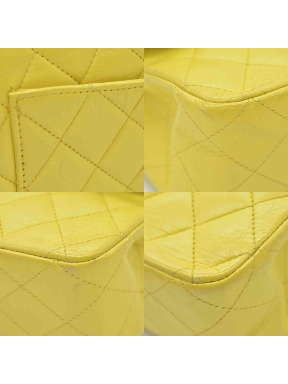 $11300 2010 Chanel Lambskin Quilted Medium Double Flap Yellow - Picture 6 of 10